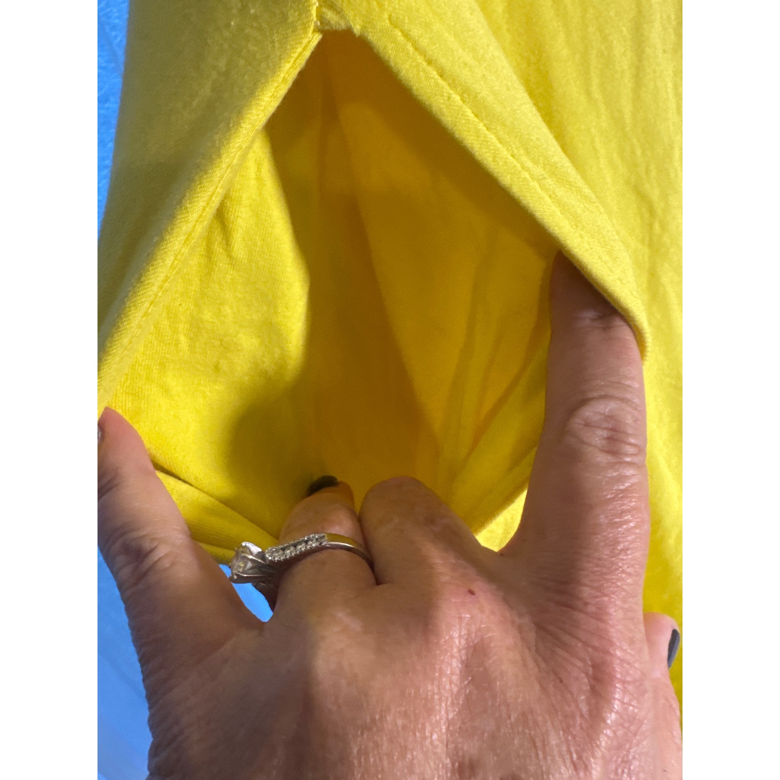 Curvy Sense Dress Women 3x Skater Yellow Sleeveless Pockets Euc — image 4 of 6